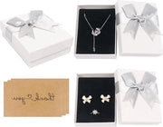 Set di 3 scatole regalo per gioielli - Dimensioni: 9 x 7 x 3 cm - Scatole regalo per gioielli per compleanni, San Valentino, matrimoni, anniversari