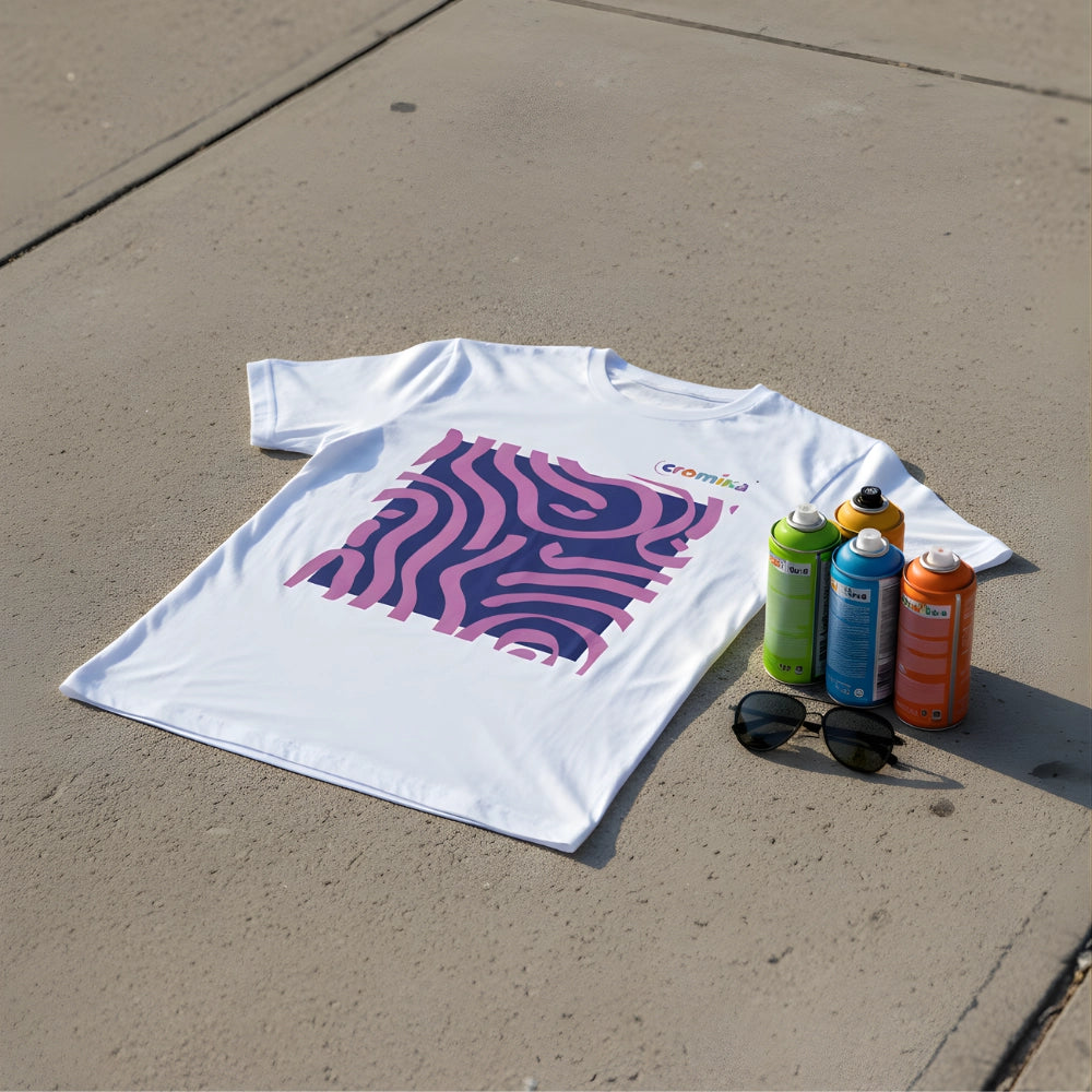 T-shirt cromika arte e colore in cotone naturale *** misura small - s, modello cromika waves, confezione 1
