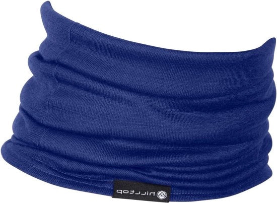 Asciugamano multifunzionale in 100% lana di merino non trattata con mulesing, colore blu marino, grande formato.
