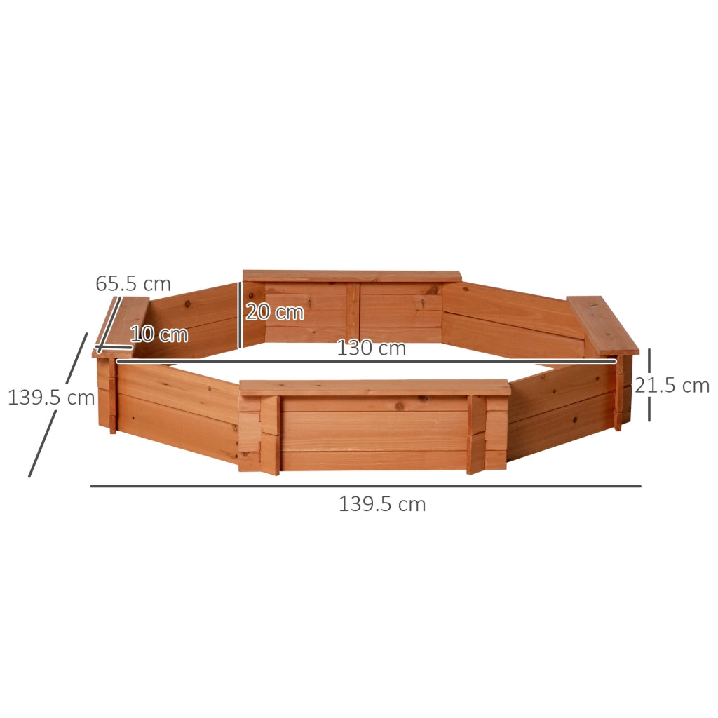 Casetta in Legno per Bambini con Sedili e Copertura ¨C zephmum ¨C 139.5x139.5x21.5cm