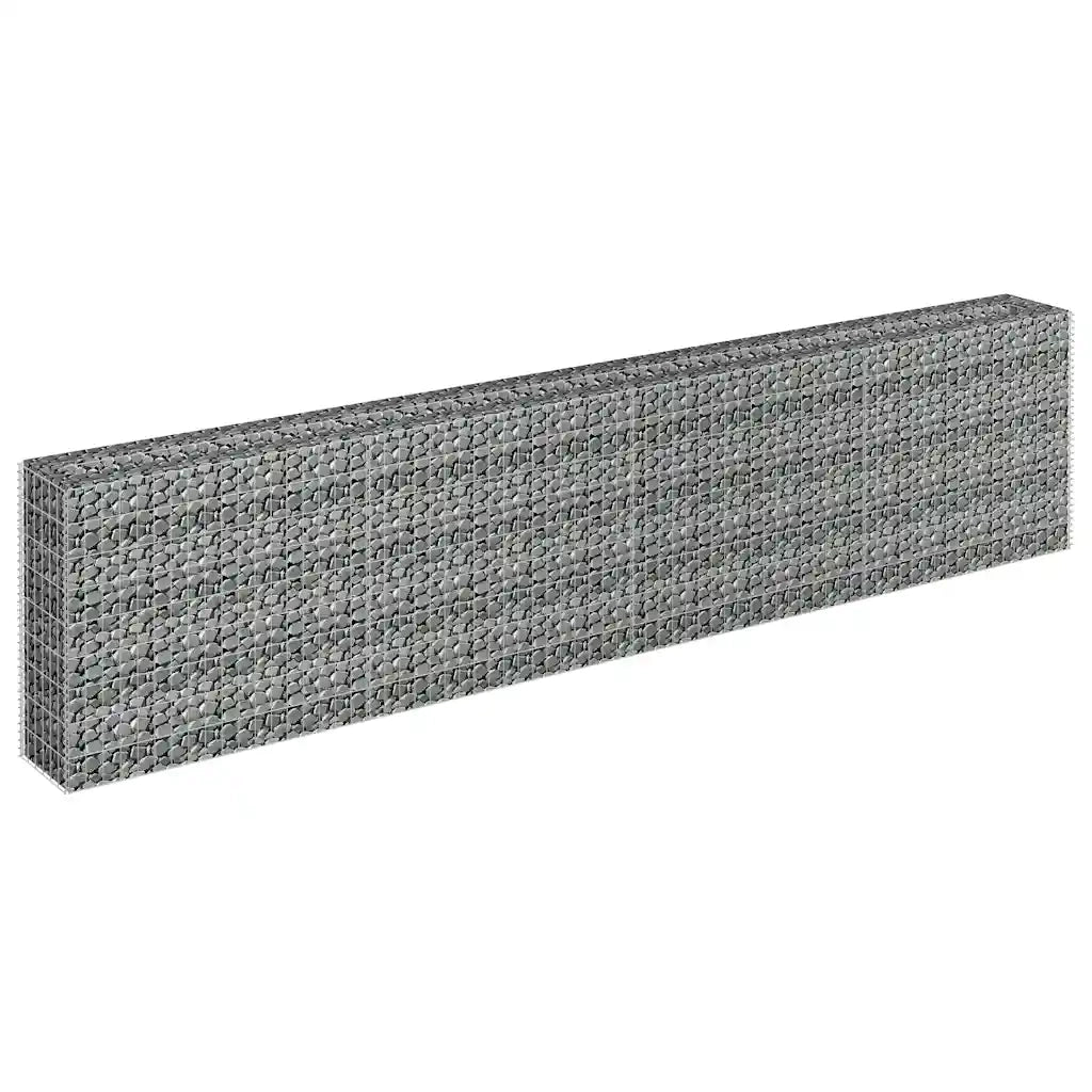 Gabbione Fioriere | Cassetta per fiori | Letto Rialzato in Acciaio Zincato 360x30x90 cm