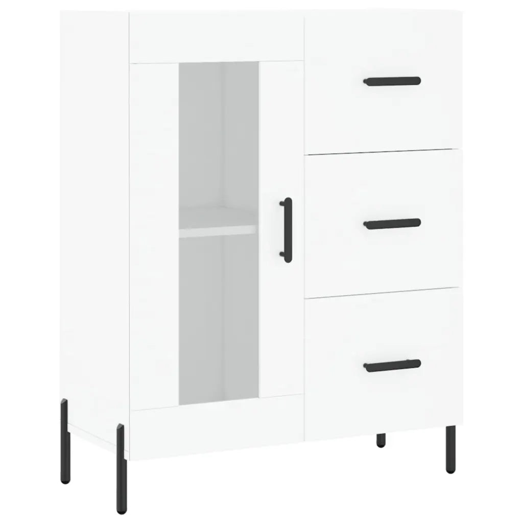 Credenza | Madia | Buffet da pranzo | Armadio da pranzo Bianca 69,5x34x90 cm in Legno Multistrato