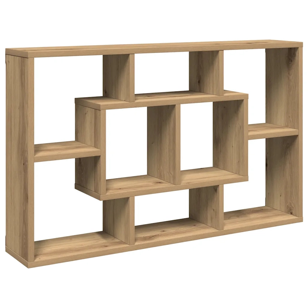 Mensola da parete artigianale in rovere 85x16x52,5 cm in legno ingegnerizzato 857014