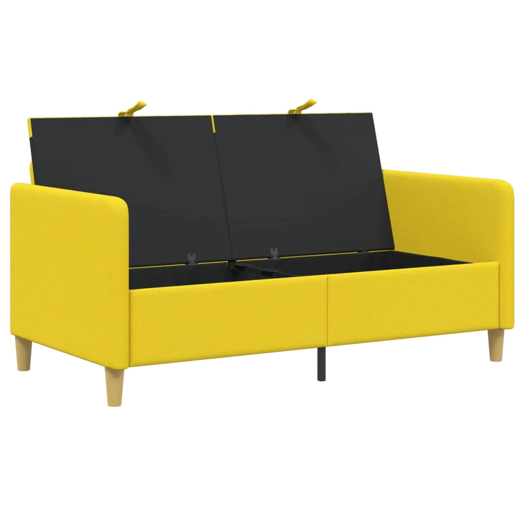 Divano con Storage Giallo Chiaro 152 x 78 x 87 cm Poliestere 42036929