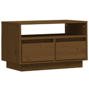 Mobile TV multimediale scaffale TV credenza TV sala da pranzo soggiorno camera da letto color miele 60 x 35 x 37 cm legno di pino massiccio marrone 02_0027712