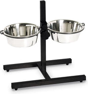 Stand per cani con 2 punte - Incluso 2 vasi - 2 x 2,80 litri - Ø25 cm stand per pavimento per cani