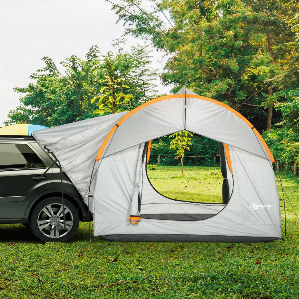 Tenda da campeggio 3 porte ¨C zephmum ¨C arancione e grigio 239x210x210