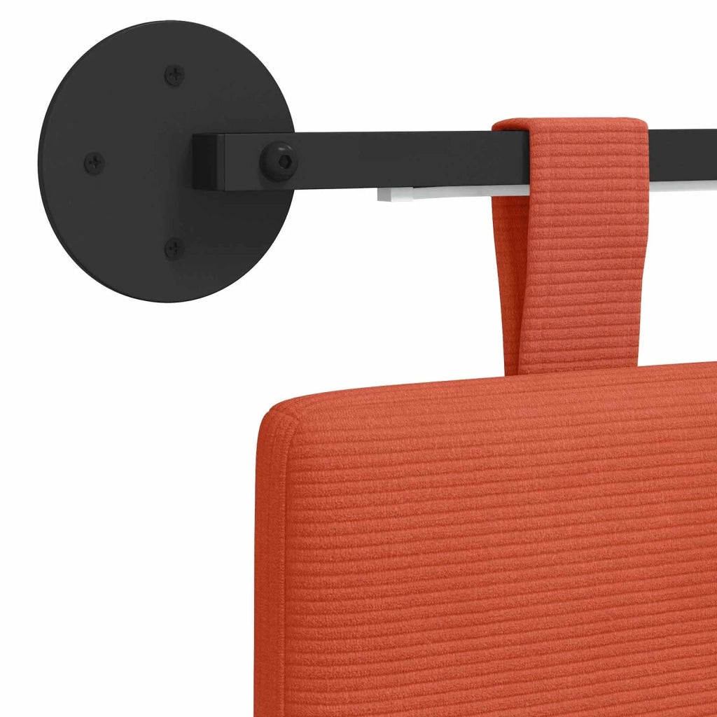 Testiera sospesa Con luce LED Rosso Arancio Tessuto in Cords
