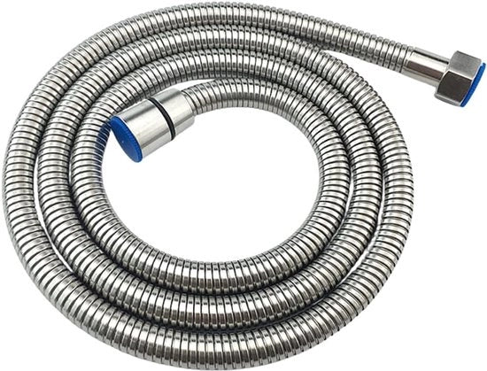Doucheslang 200cm con doppia sicurezza di rotazione. Doucheslang in acciaio inossidabile 304 estremamente flessibile, torsione resistente, con protezione da pieghe - flessibile e resistente alle pieghe universale G ½” misura di connessione