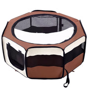 Recinto pieghevole per animali domestici ¨C zephmum ¨C ? 90x41 cm marrone beige