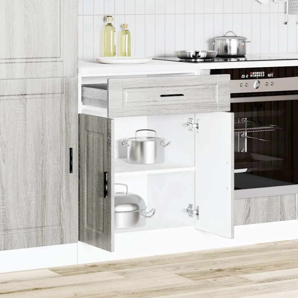 Pensile da cucina | Base da Cucina Porto Grigio Sonoma in Legno Multistrato