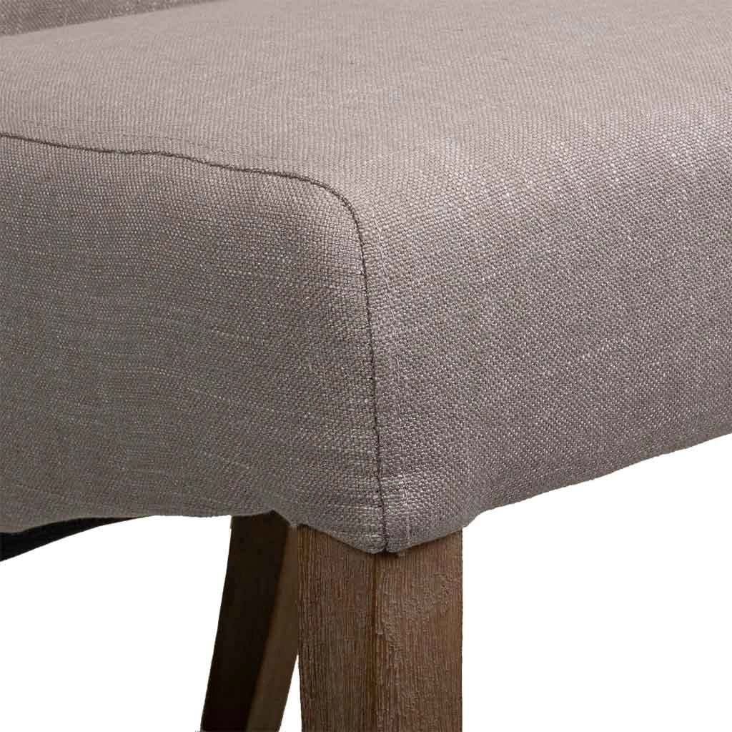 Sedia in legno imbottita grigia 44x58x48/107h