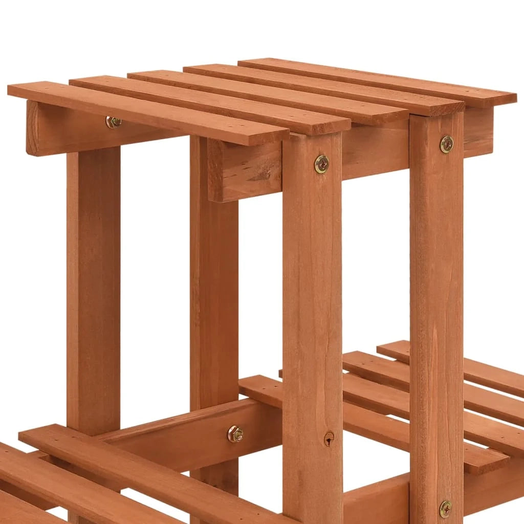 Portavasi mobiletto portafiori 83 x 25 x 132 cm legno massello di abete arancione 02_0045166