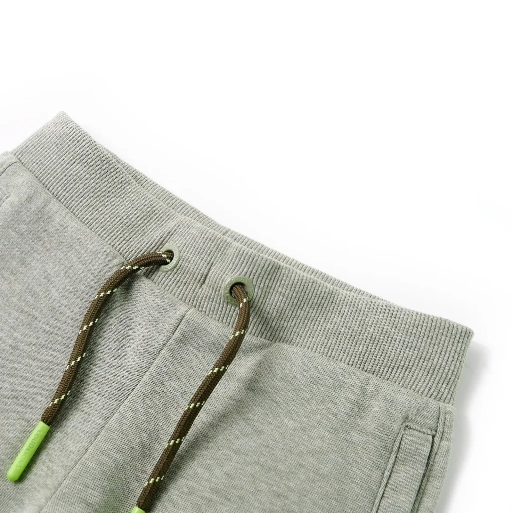 Pantaloncini per Bambini con Coulisse Cachi Chiaro MÃ©lange 140