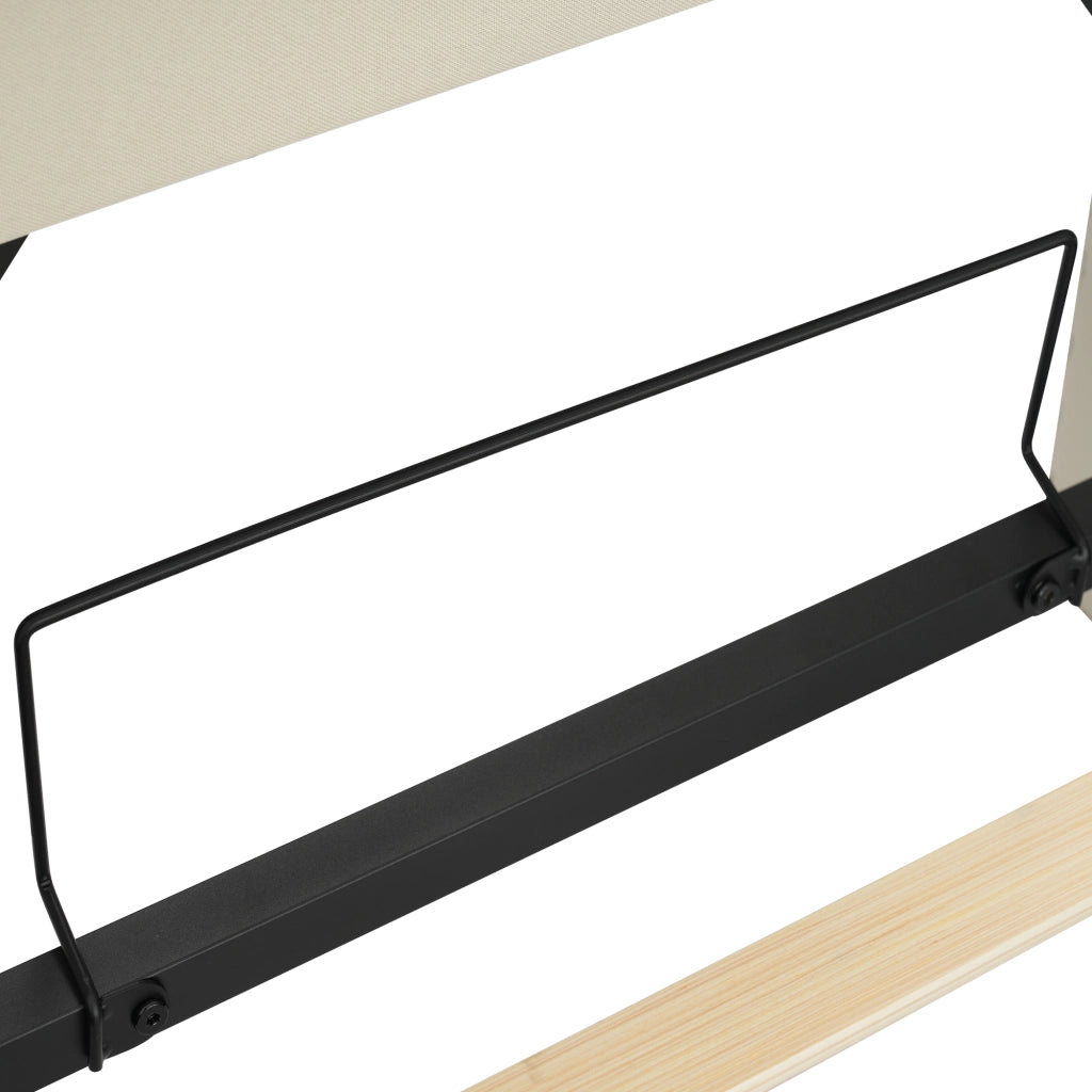 Letti contenitori 140x190 cm con LED e testiera portaoggetti; lino grigio (Senza materasso)