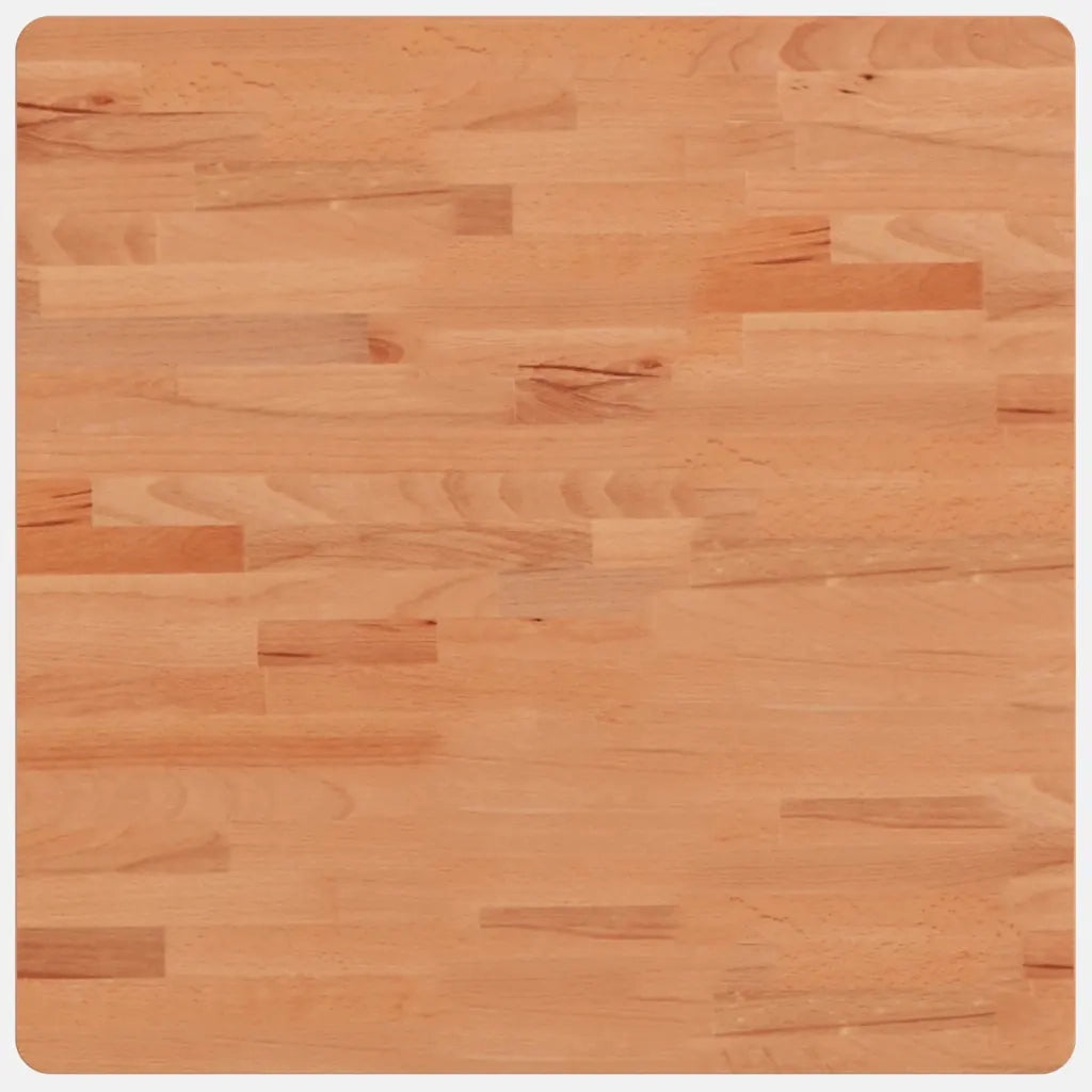 Piano per Tavolo | Superficie Tavolo | Piano Scrivania 60x60x2,5 cm Quadrato Legno Massello di Faggio