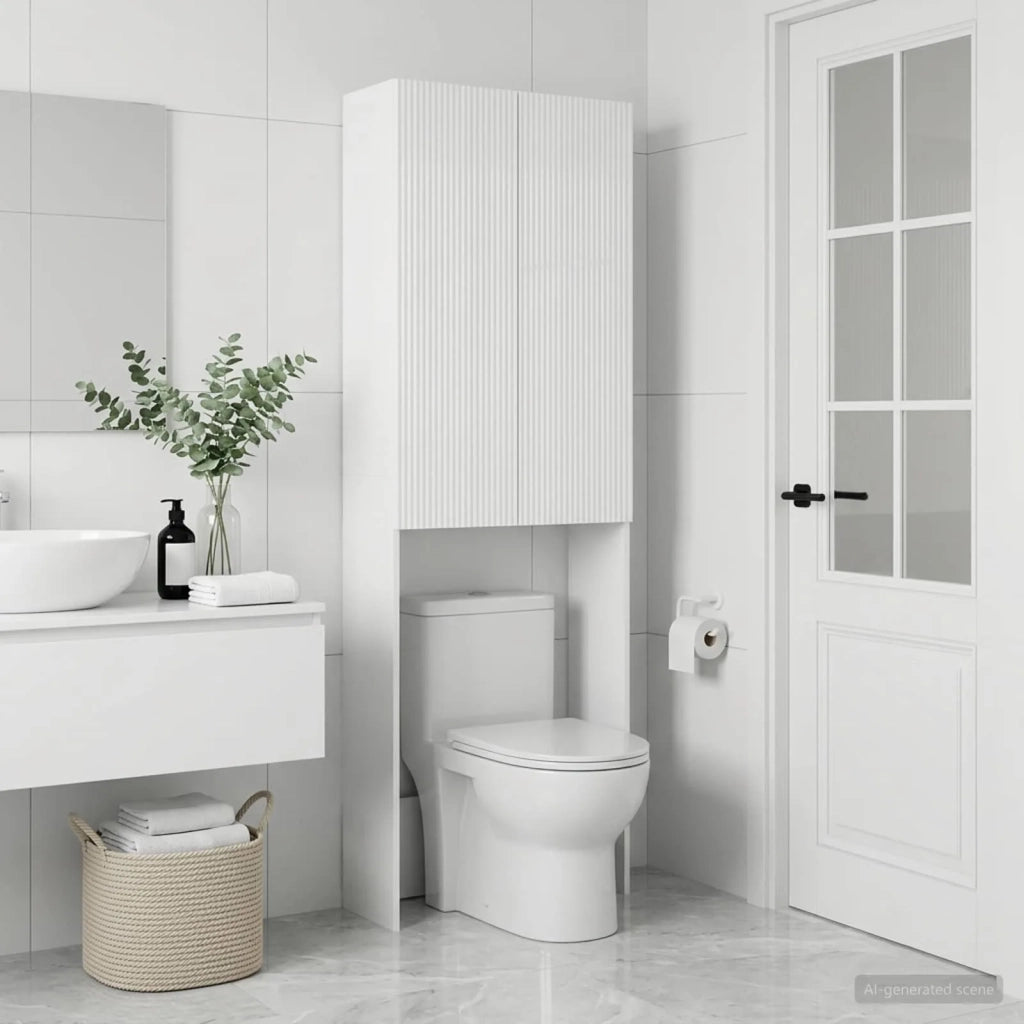 Mobile Bagno ARNHEM Bianco Lucido 66 x 25,5 x 190 cm 896699