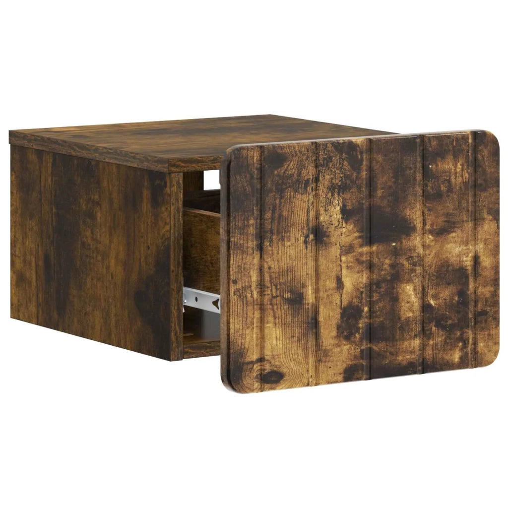 Mobiletto da notte a muro 2 pcs Rovere Fumo 33 x 34,5 x 24 cm 898266