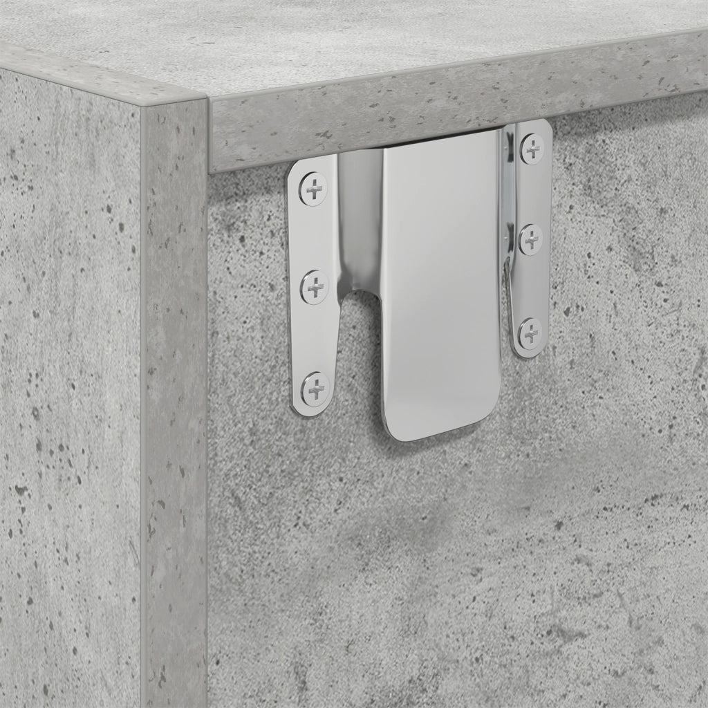 Mobile TV Grigio Cemento 100x31x25,5 cm Legno Ingegnerizzato
