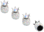 Ventiledoppi universali con strass - 4 pezzi - Realizzati con zinco/ABS - di alta qualità e duraturi - Dimensioni 1,9 cm x 1,5 cm x 0,75 cm - Dadi di chiusura