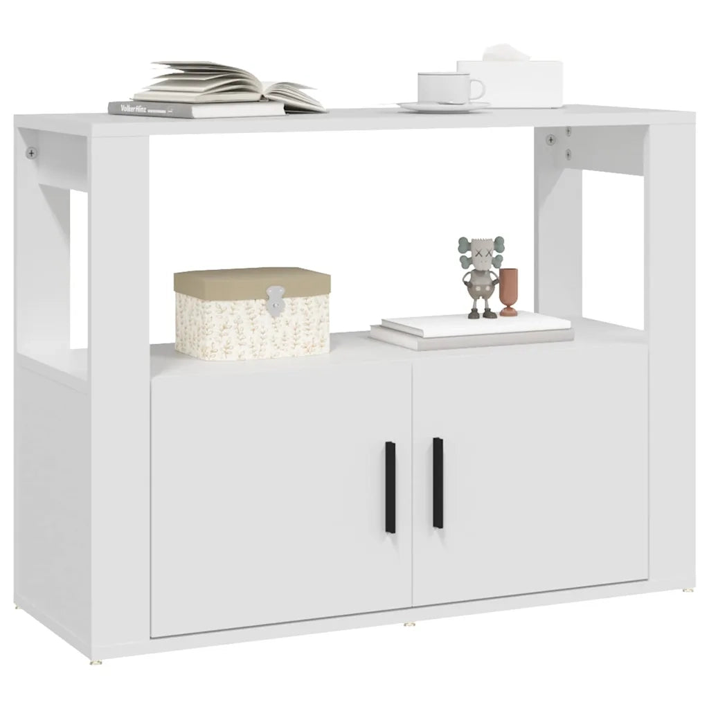 Credenza Bianca 80x30x60 cm in Legno Multistrato cod mxl 23335