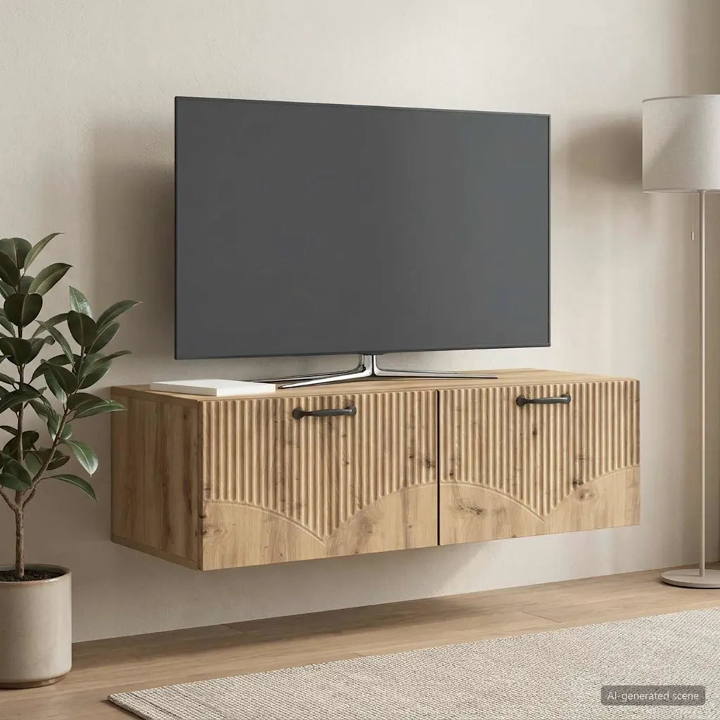 Mobile Porta TV da Muro Rovere Artigianale 98 x 41 x 30 cm 899044