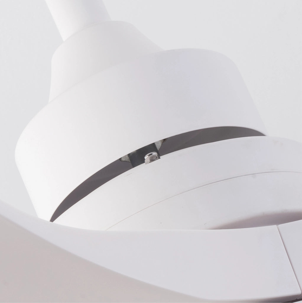 Ventilatore da soffitto 42 pollici con luce LED e telecomando; 3 pale in ABS bianco