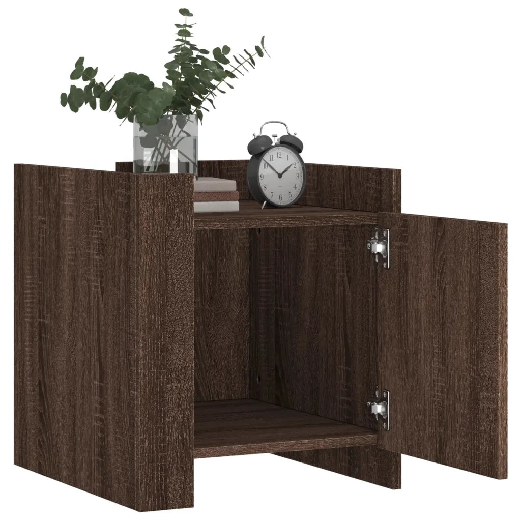 Comodino Rovere Marrone 45x50x50 cm in Truciolato 848303