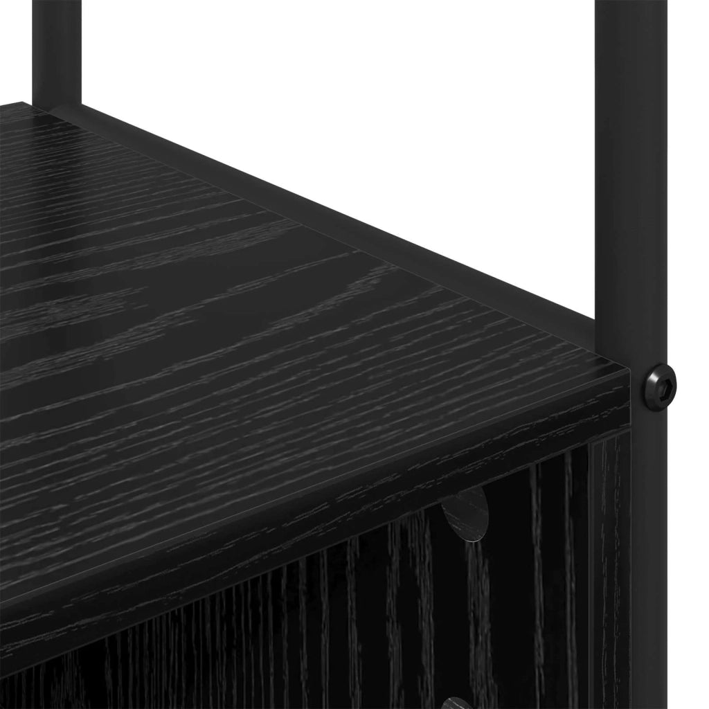 Appendiabiti con panca per scarpe Rovere Nero 8012032