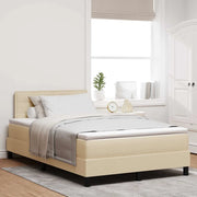Letto a molle con materasso con led Crema 120 x 200 cm Tessuto 3342126