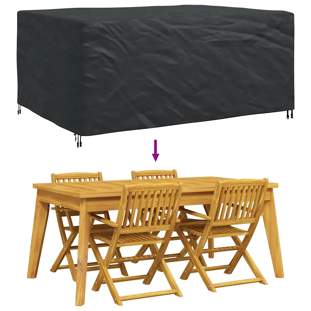 vidaXL Copertura per mobili da esterno Nero 240 x 180 x 100 cm 600D