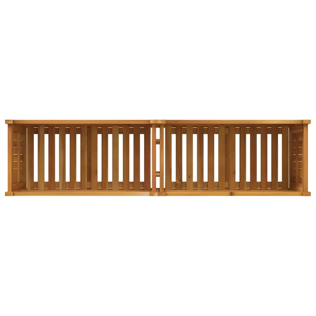 Fioriera Giardino con Rivestimento 153x38,5x50 Massello Acacia 366442