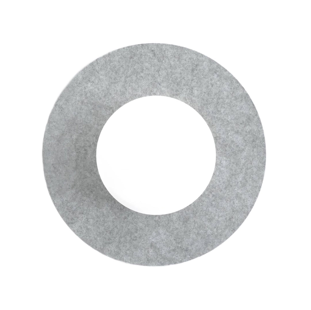 Applique parete CALMA grigia feltro rotonda 1xG9 Emibig