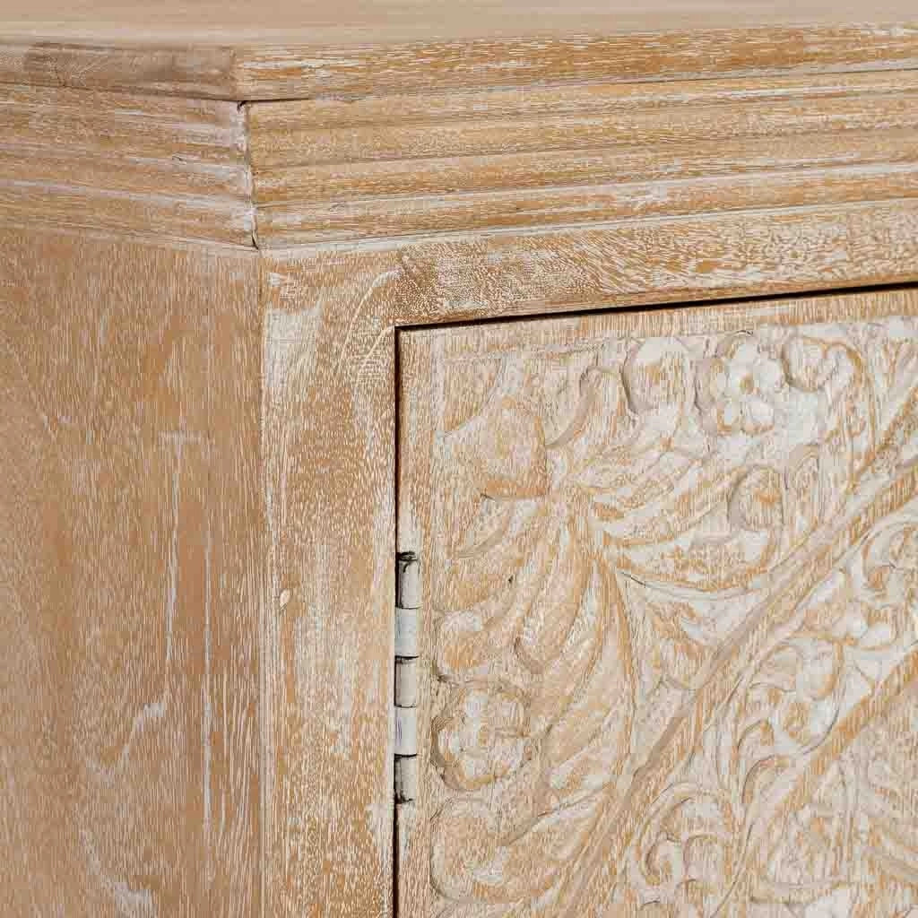 Armadio in legno fatto a mano con 2 ante beige, 90x40x165h cm