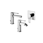 Paffoni set miscelatori lavabo, bidet scarico automatico e incasso doccia 1 via cromato mod. Ringo