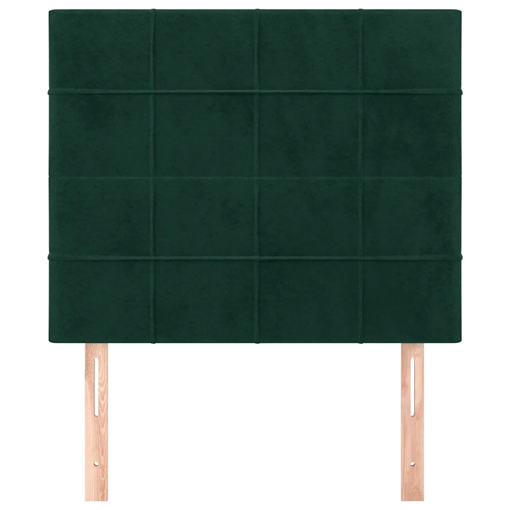 Testiera Verde Scuro 80x5x118/128 cm Velluto 3116365