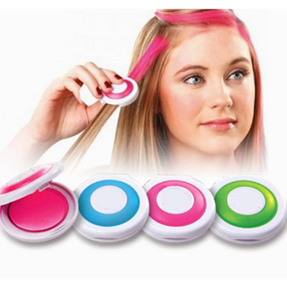 Trade Shop - Colori Tinta Temporanei Per Capelli In Quattro Colorazioni Blu Verde Rosa Viola -
