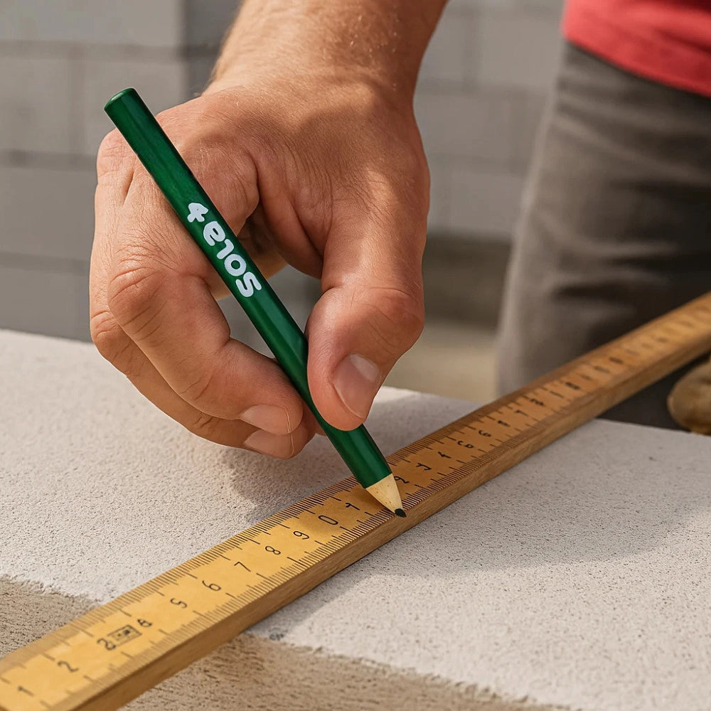 Matita muratore stb 30 10h verde tratto netto preciso sottile confezione 5 pezzi