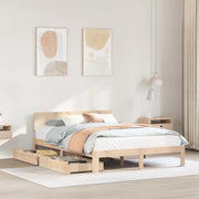 vidaXL Giroletto con Cassetti 120x190 cm in Legno Massello di Pino