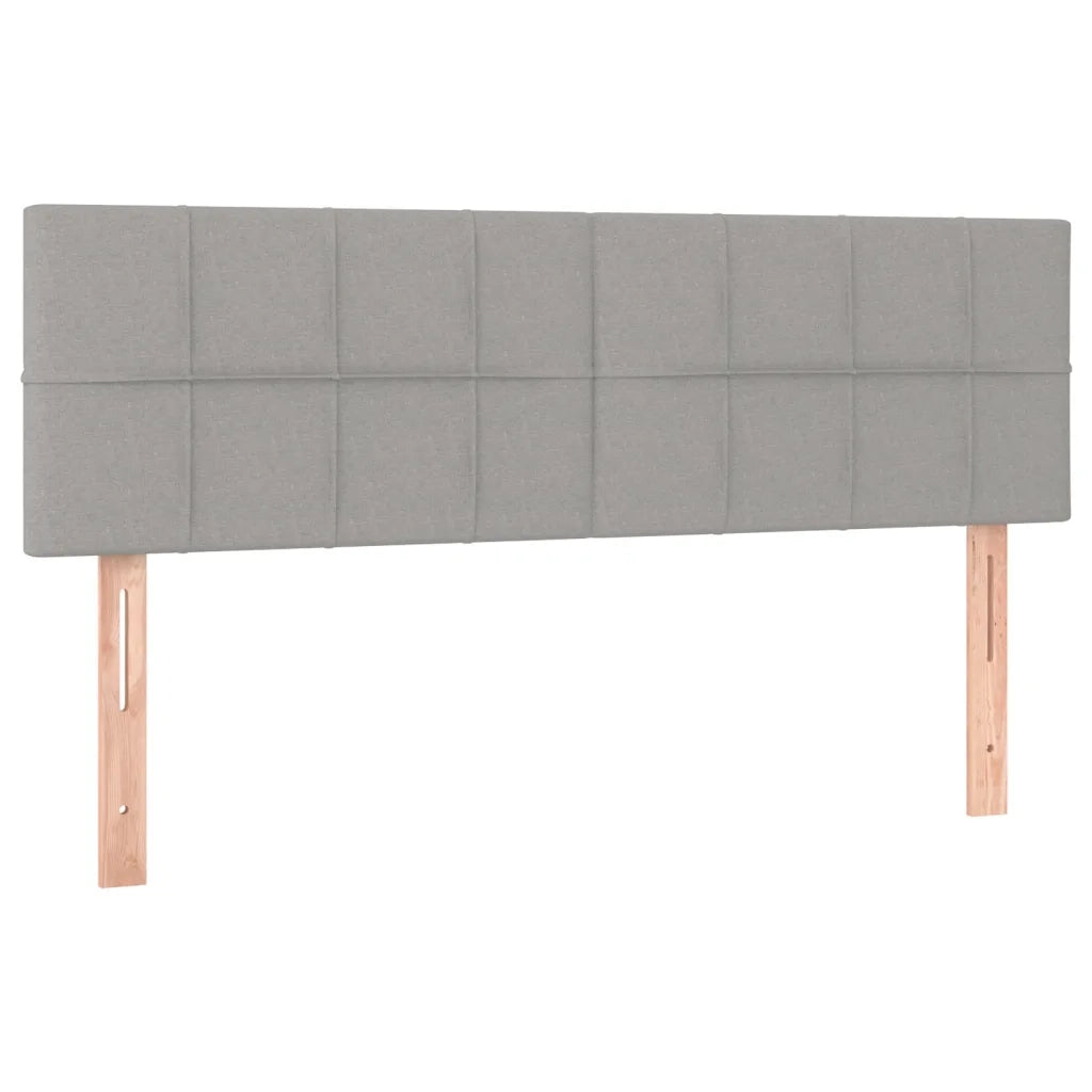 Letto a Molle Materasso e LED Grigio Chiaro 140x200 cm Tessuto 3133157