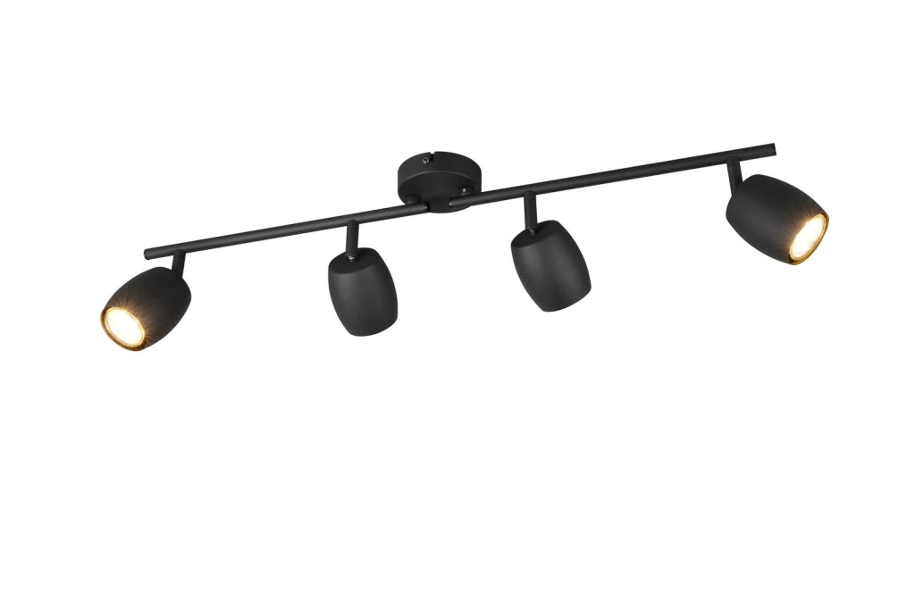 Faretto a soffitto NANCY RL 4xGU10 nero metallo