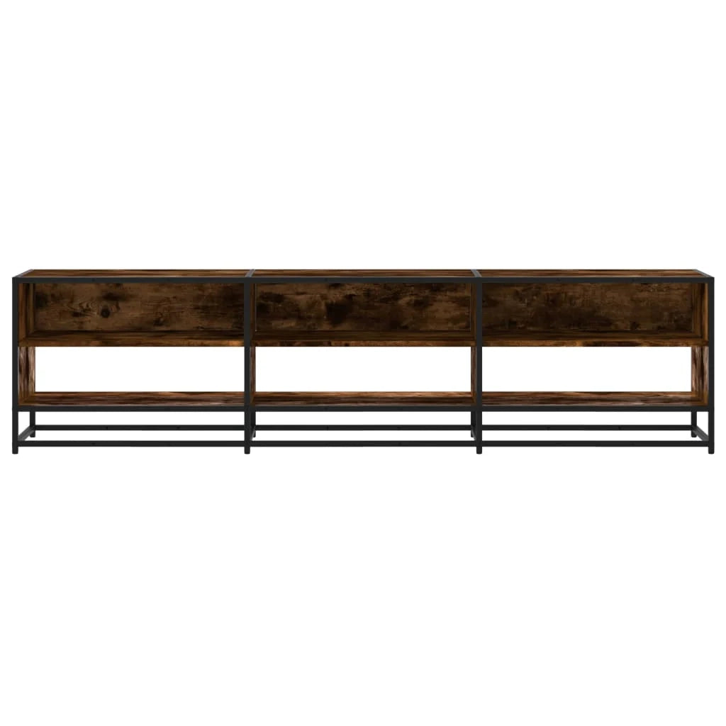 Mobile TV multimediale scaffale TV credenza mobile TV sala da pranzo soggiorno camera da letto rovere affumicato 180 x 40 x 46 cm legno ingegnerizzato marrone 02_0027363