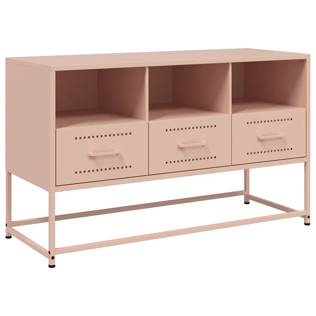 Mobile TV Rosa 100,5x39x60,5 cm in Acciaio 846543