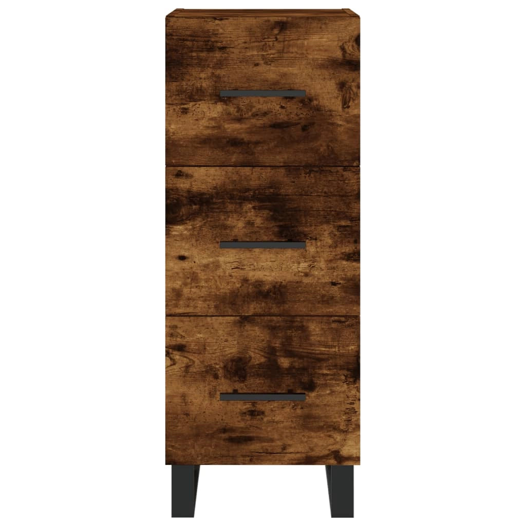 Buffet credenza cassettiera armadio mobile contenitore organizer cucina soggiorno salotto alto 34,5 x 34 x 180 cm legno ingegnerizzato marrone 02_0033342