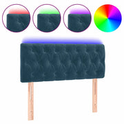Testiera | Testata a LED Blu Scuro 100x7x78/88 cm in Velluto