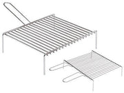 GRATICOLE GRIGLIE IN ACCIAIO CROMATO PER CAMINO BARBECUE CM.30X30 MANICO SINGOLO