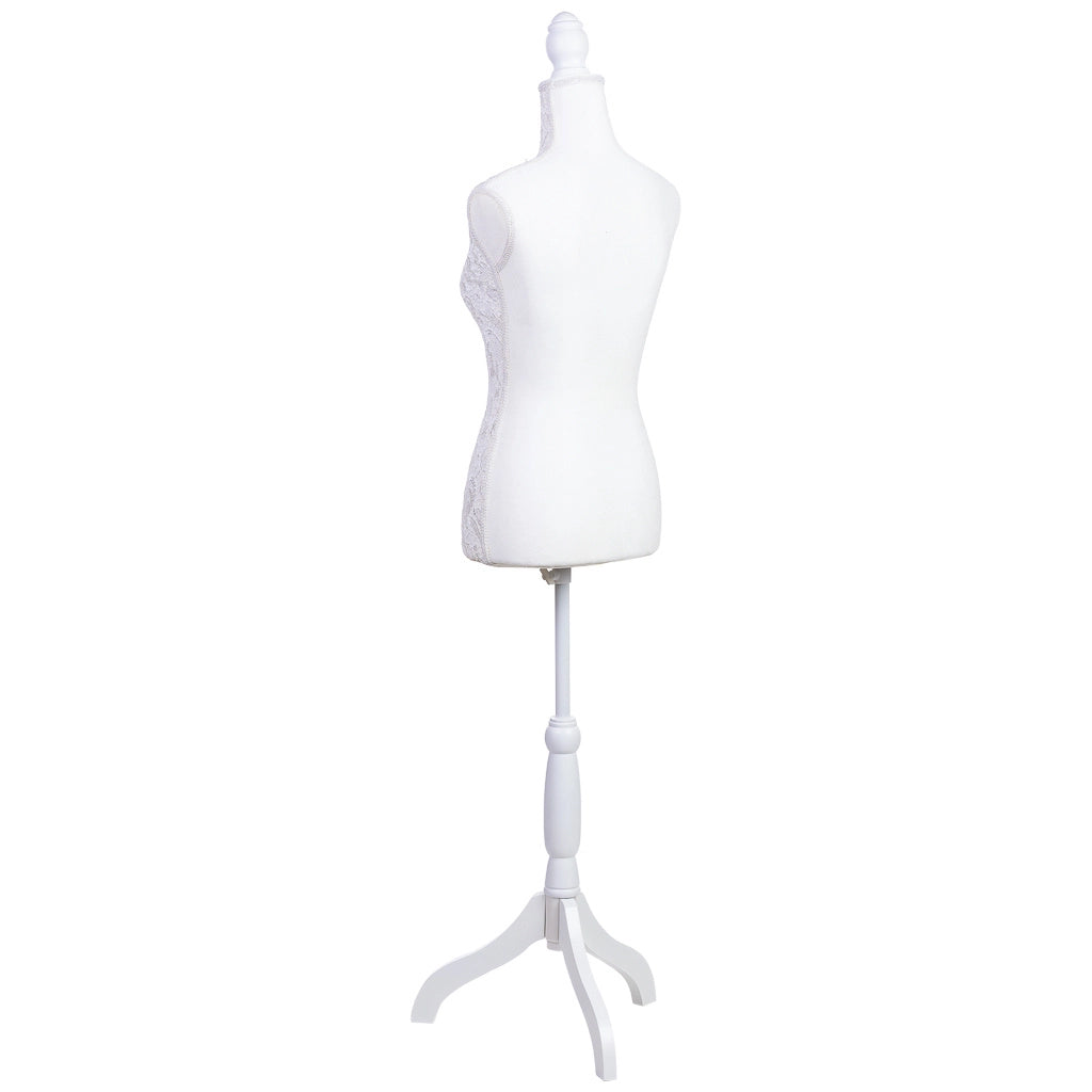 Manichino in legno e schiuma 24x37,5x168h cm bianco
