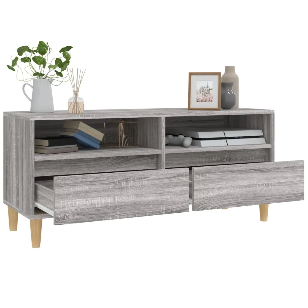 Mobile Porta TV-Mobile per TV-Credenza TV Grigio Sonoma 100x34,5x44,5cm Legno Multistrato 453508