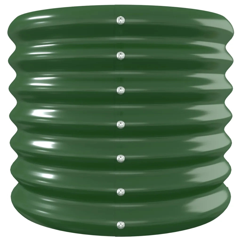 Letto Giardino Acciaio Zincato 332x40x36 cm Verde 318883