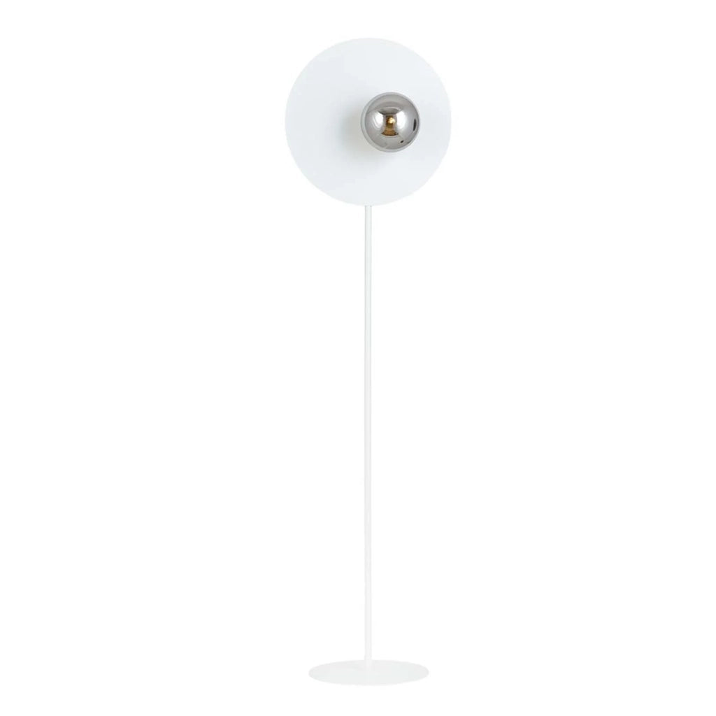 Piantana Minimal Ippolita Acciaio Bianco Oro 1 Luce E14 Ip20